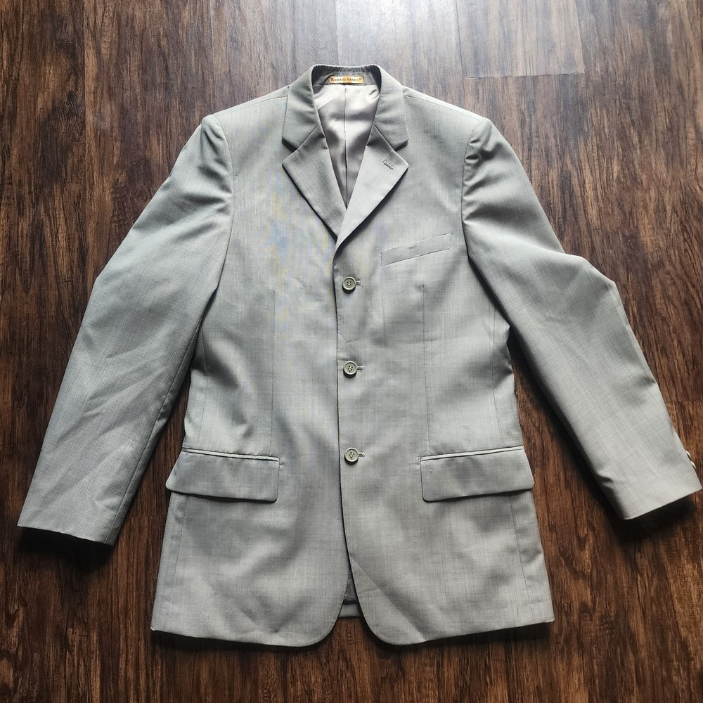 Richard Harris  Three-Button Blazer Sportcoat Jacket Sz 18R Tan Boy's